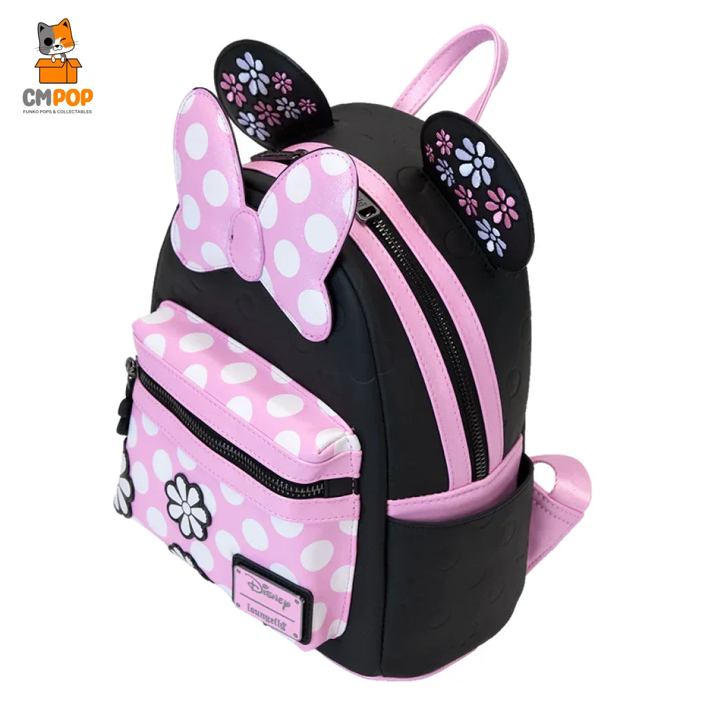 Disney Minnie Floral Rock The Dots Mini Backpack - Loungefly