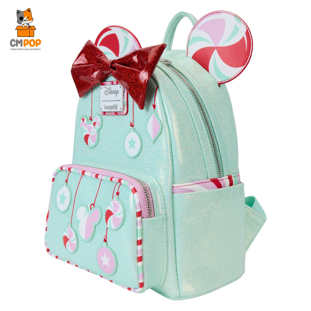 Disney Minnie Holiday Peppermint Ornaments Mini Backpack - Loungefly