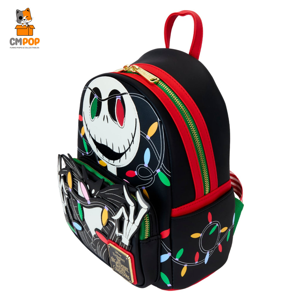 Disney Nightmare Before Christmas Smiling Jack Light Up Mini Backpack - Loungefly