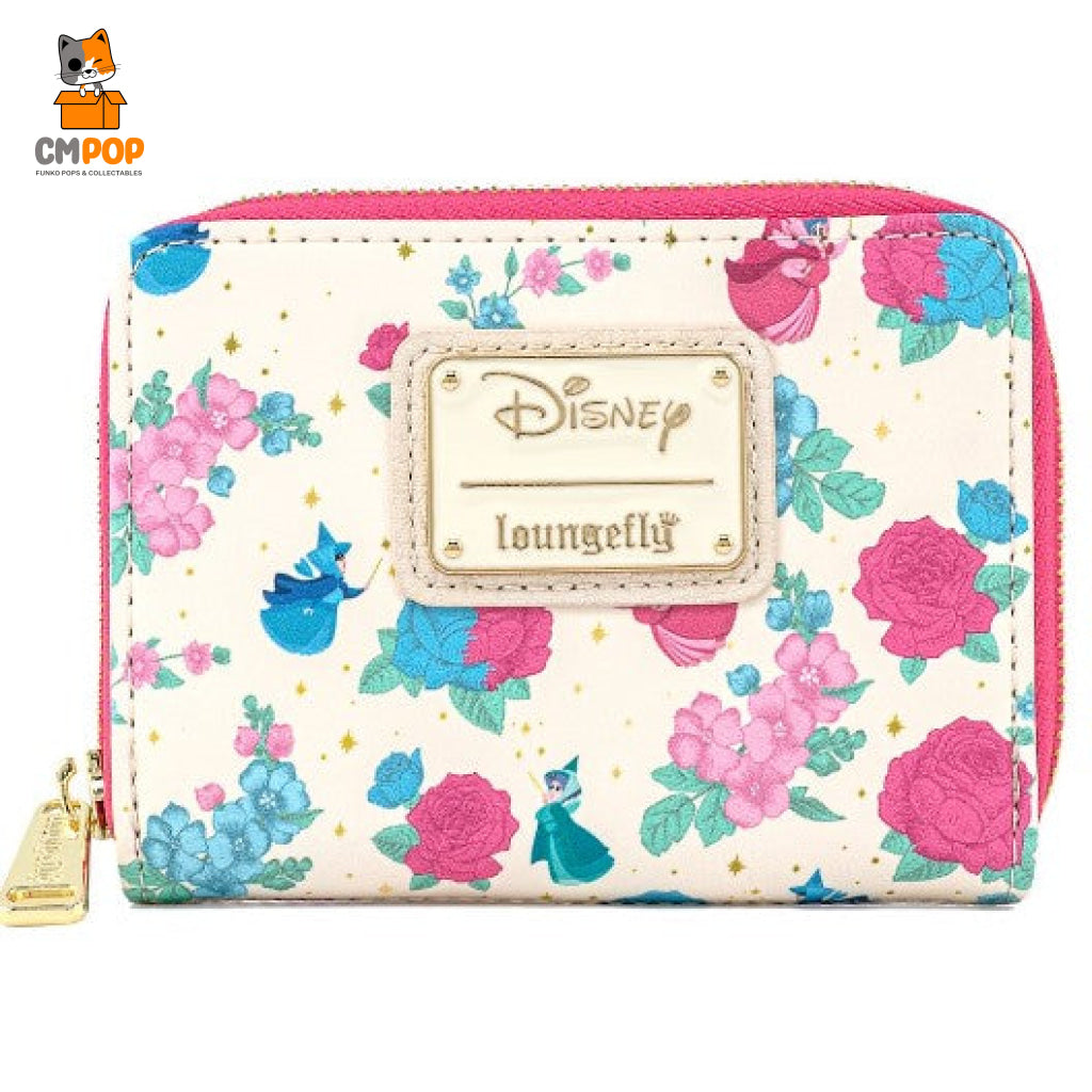 Disney Sleeping Beauty Floral Fairy Godmother Zip Around Wallet - Loungefly