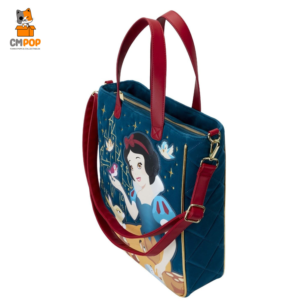 Disney Snow-White Heritage Quilted Velvet Tote Bag- Loungefly Loungefly