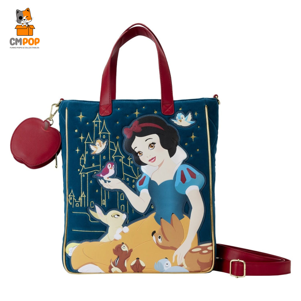 Disney Snow-White Heritage Quilted Velvet Tote Bag- Loungefly Loungefly