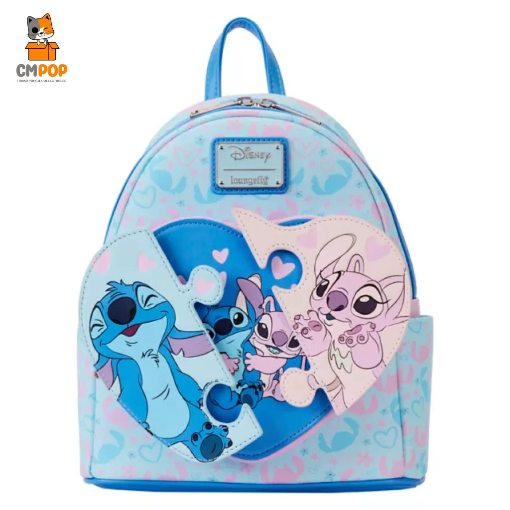 Disney Stitch And Angel Puzzle Mini Backpack - Loungefly