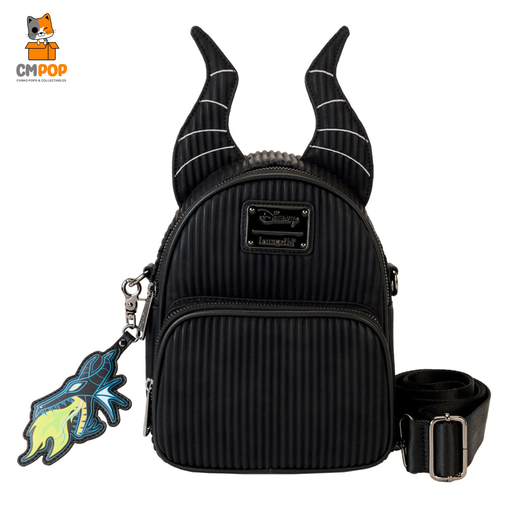 Disney Villains Malificent Convertible Mini Backpack- Loungefly