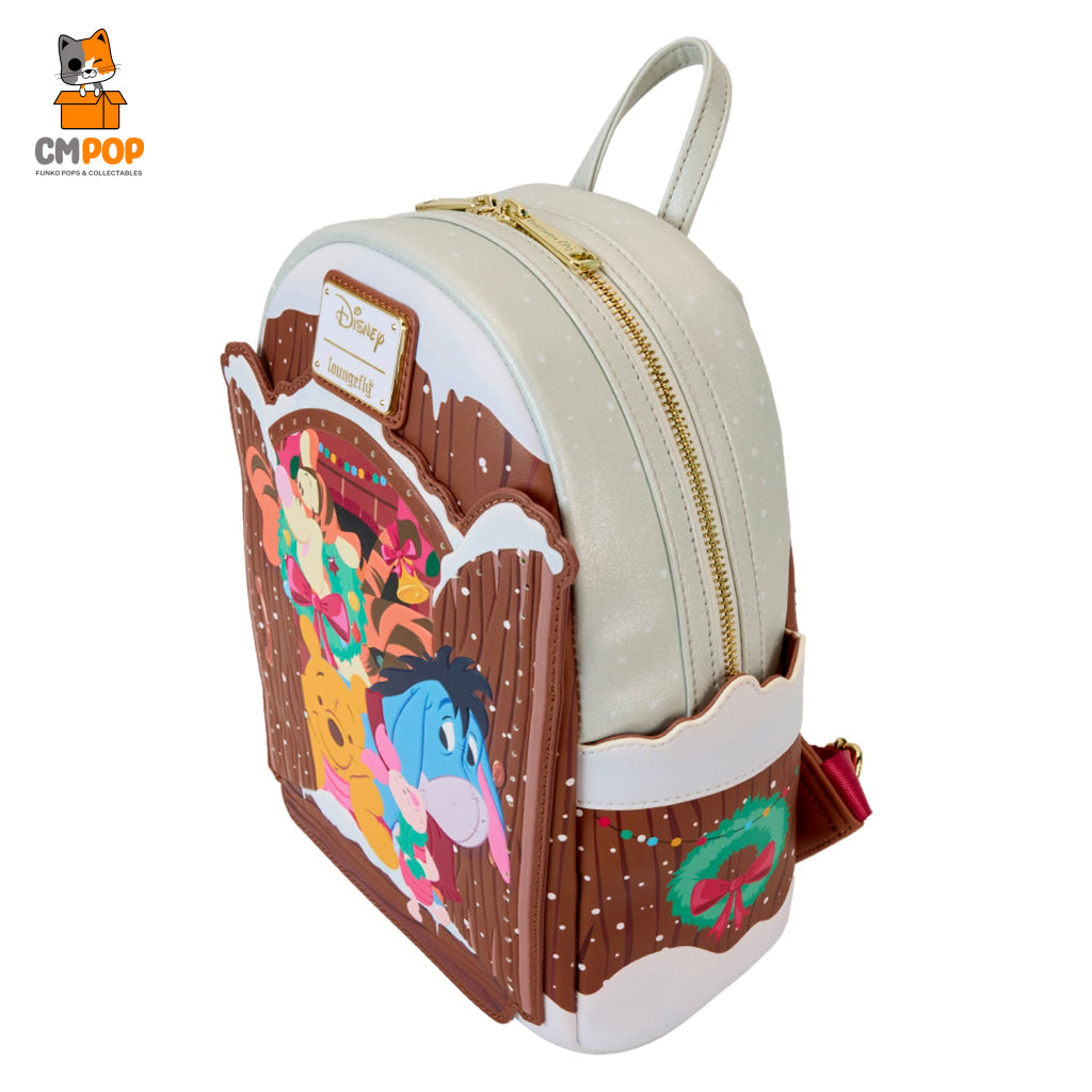 Disney Winnie The Pooh Holiday Scene And Friends Mini Backpack - Loungefly