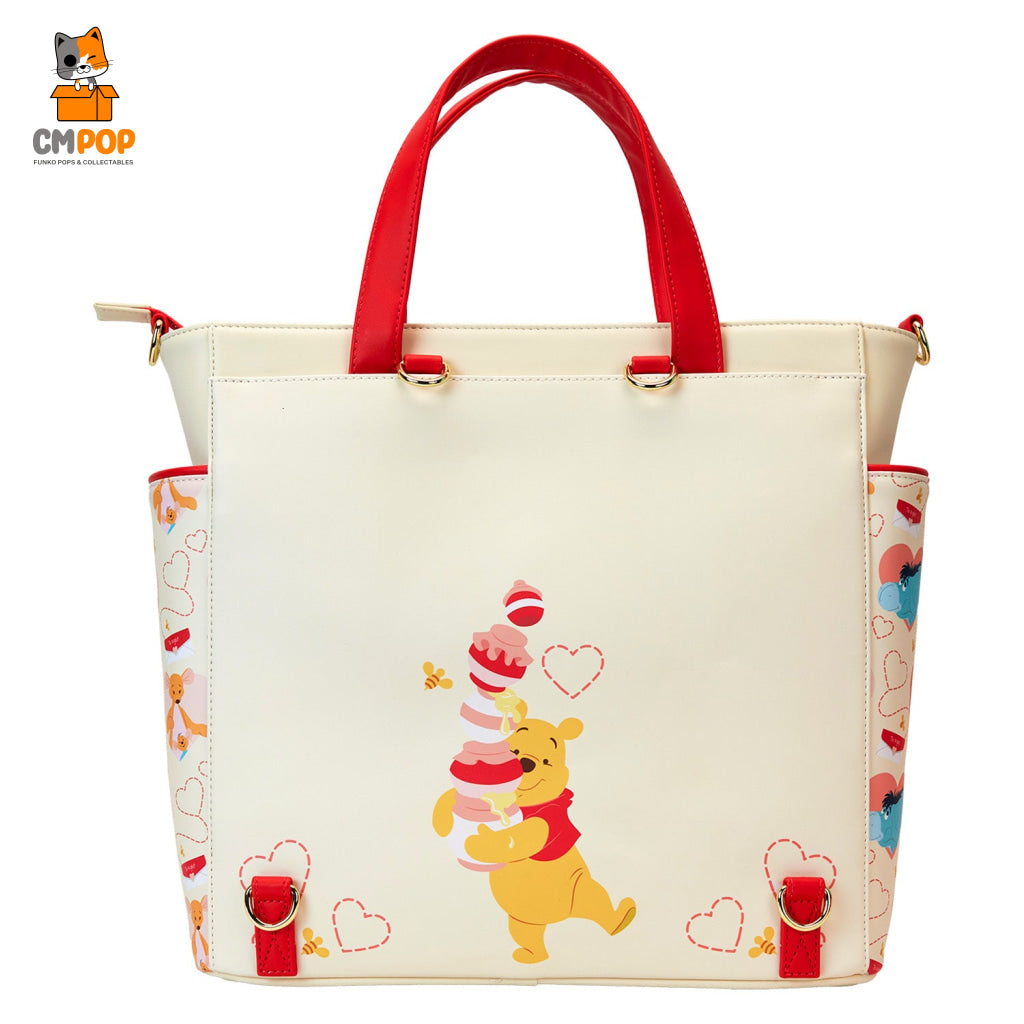 Disney Winnie The Pooh Love Convertible Backpack And Tote Bag - Loungefly