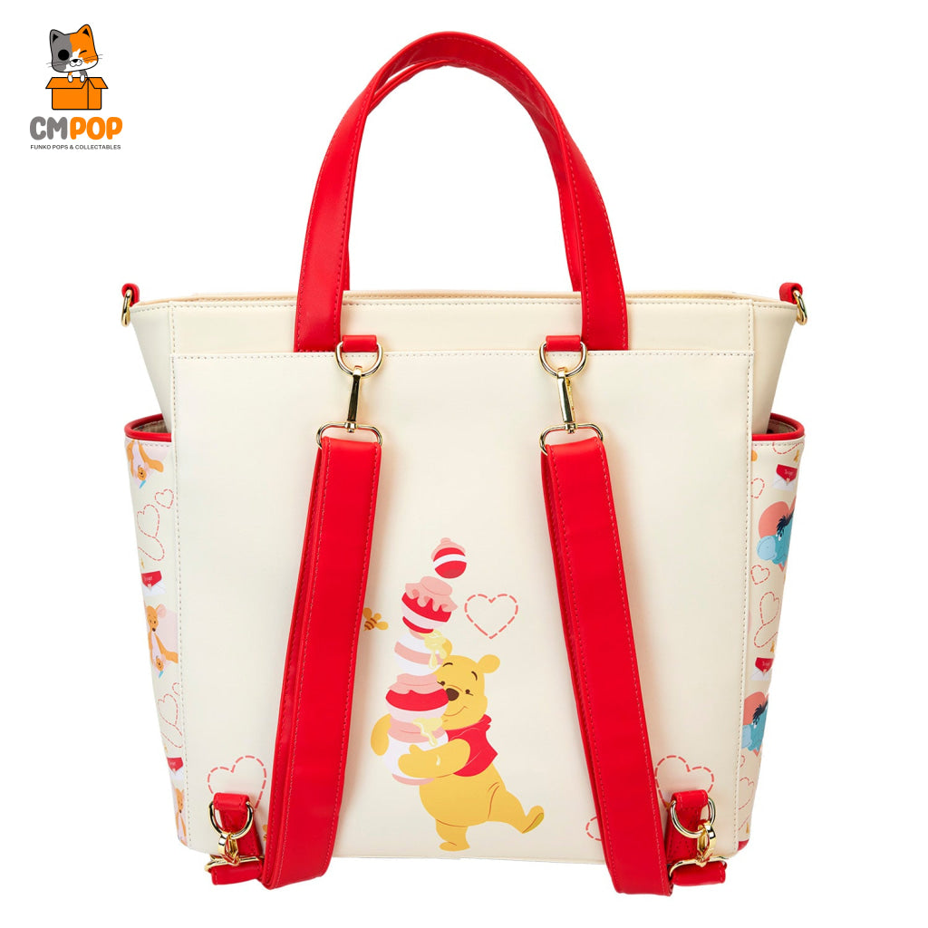 Disney Winnie The Pooh Love Convertible Backpack And Tote Bag - Loungefly