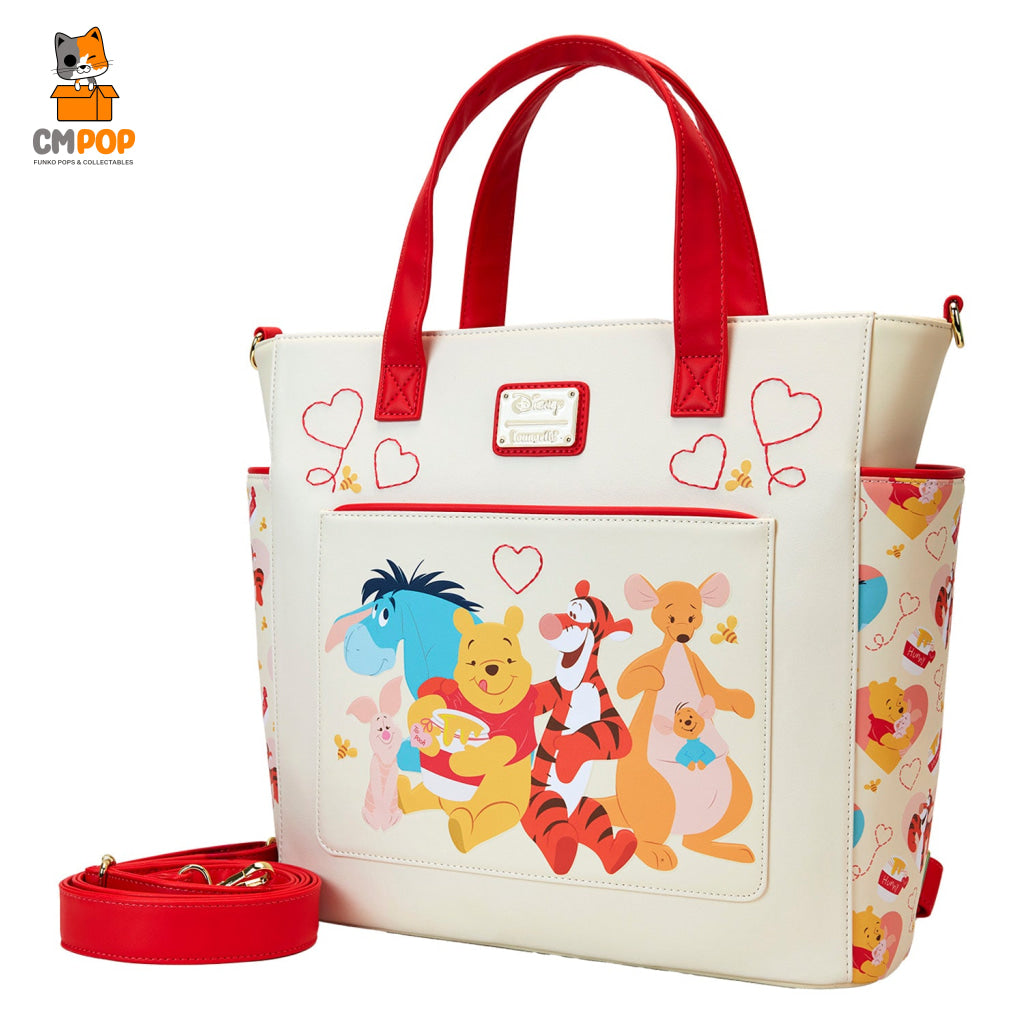 Disney Winnie The Pooh Love Convertible Backpack And Tote Bag - Loungefly