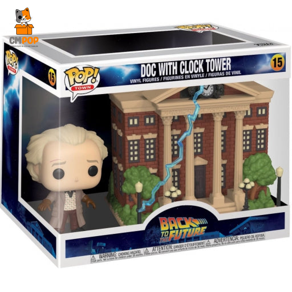 Doc With Clock Tower - #15 Funko Pop! Back To The Future Pop Town Pop