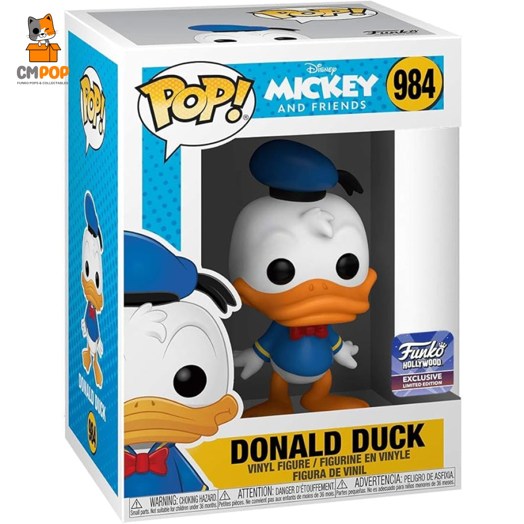 Donald Duck - #984 Funko Pop! Mickey And Friends Hollywood Exclusive Limited Edition Pop