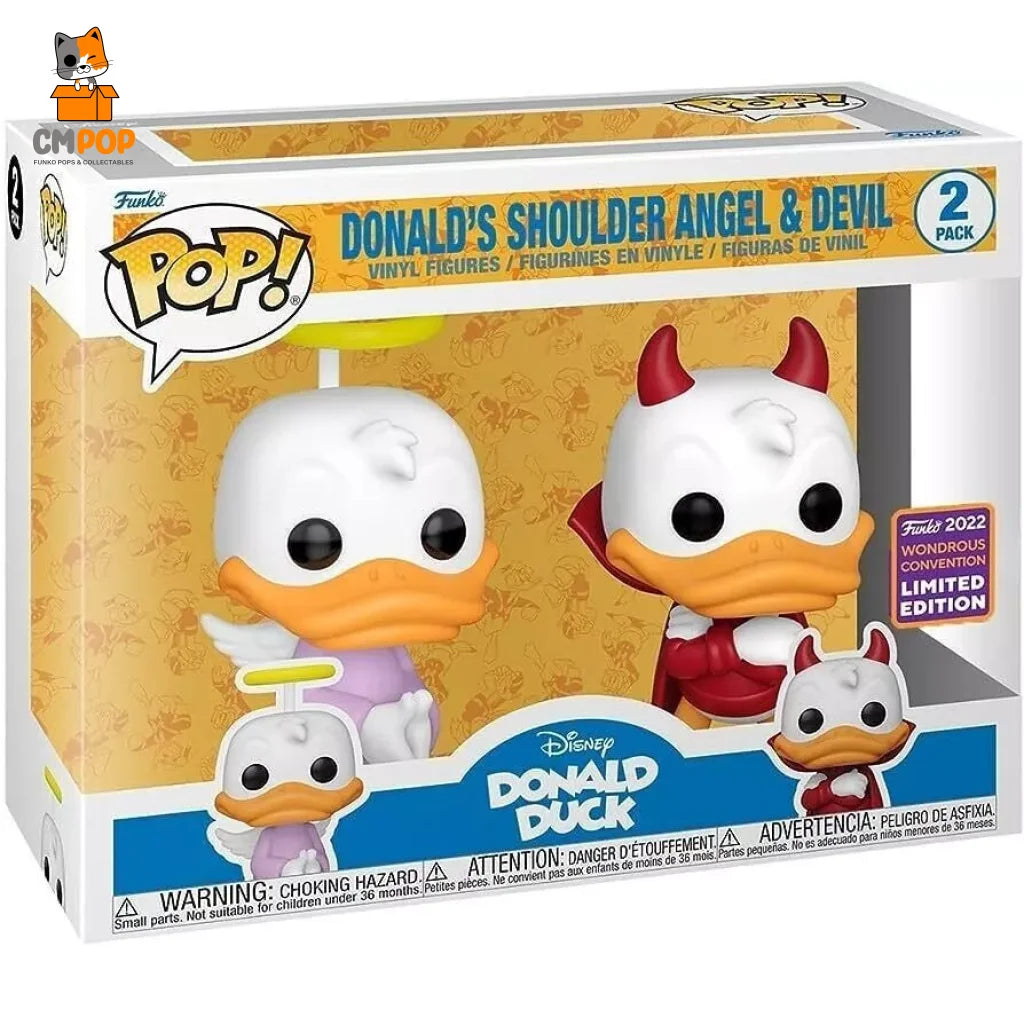 Donald’s Shoulder Angel And Devil 2 Pack - Funko Pop! Disney Donald Duck 2022 Wonderous