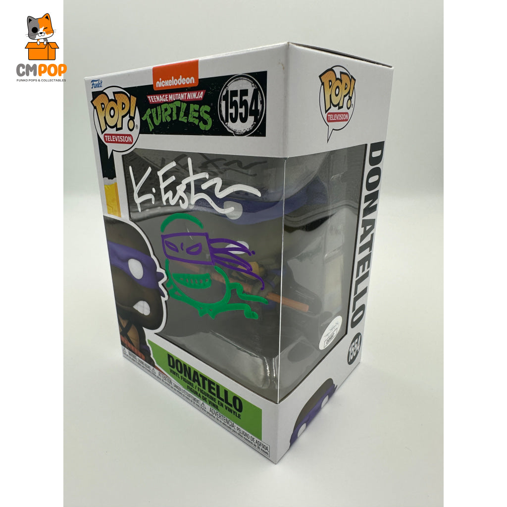 Donatello - #1554 Funko Pop! Retro Toys Nickelodeon Teenage Mutant Hero Turtles Signed By Kevin