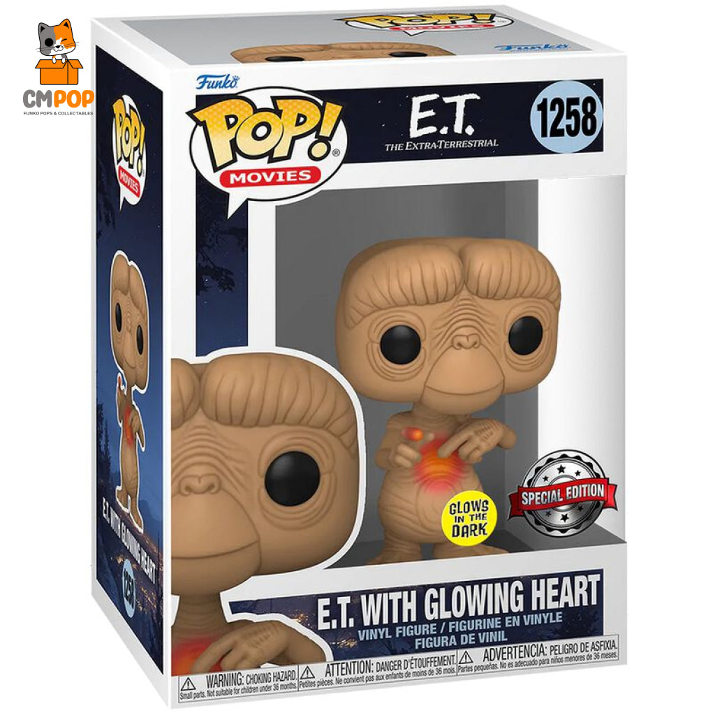 E.t With Glowing Heart - #1258- Funko Pop! Pop