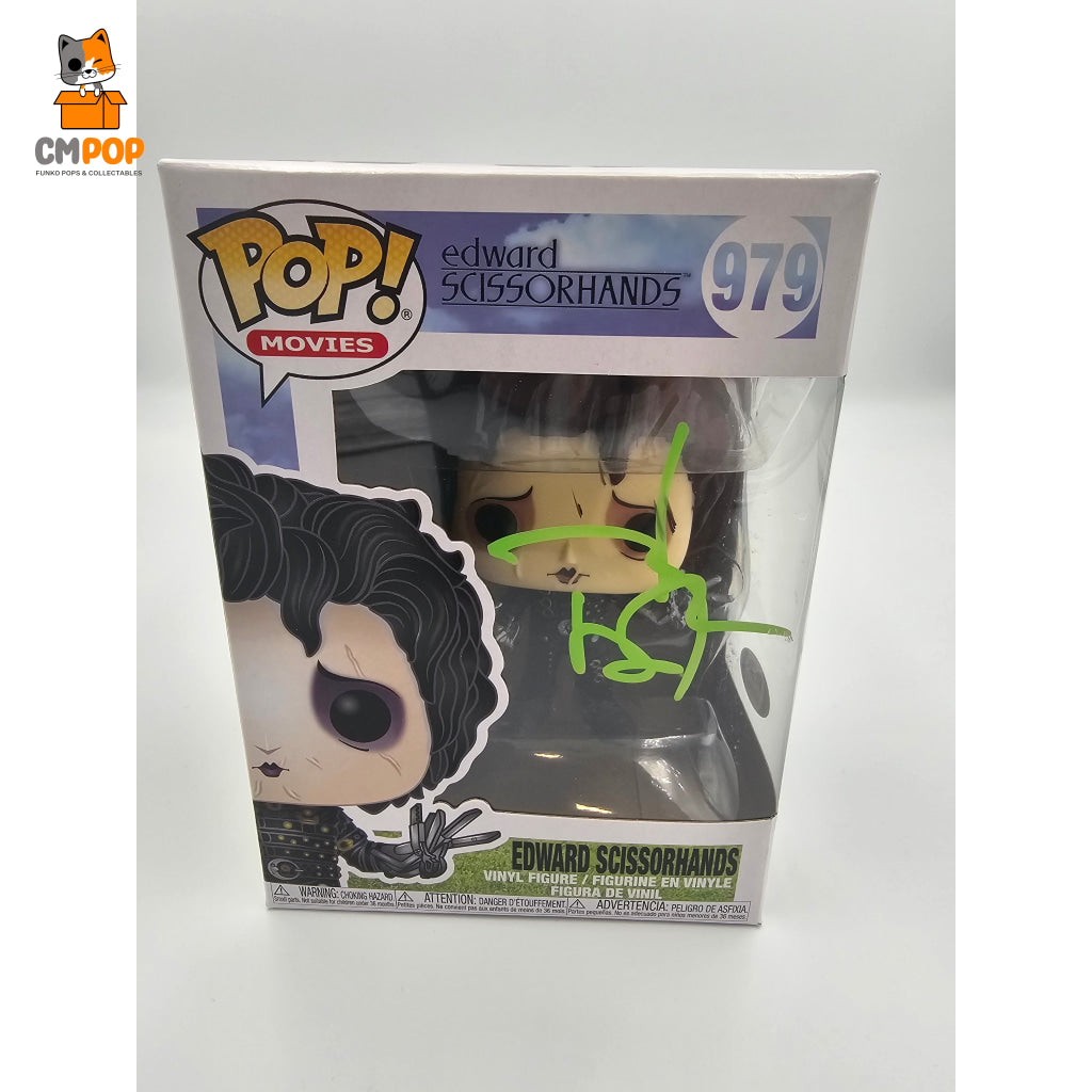 Edward Scissorhands - #979 Funko Pop! Movies Sissorhands Signed By Jonny Depp- Certified Pop