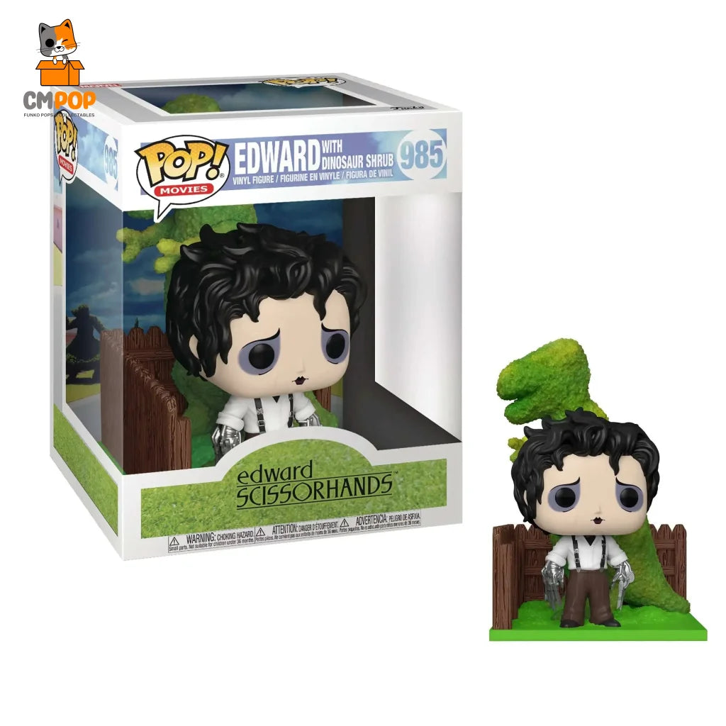 Edward With Dinosaur Shrub - #985 Funko Pop! -Edward Scissorhands Movies Deluxe Pop