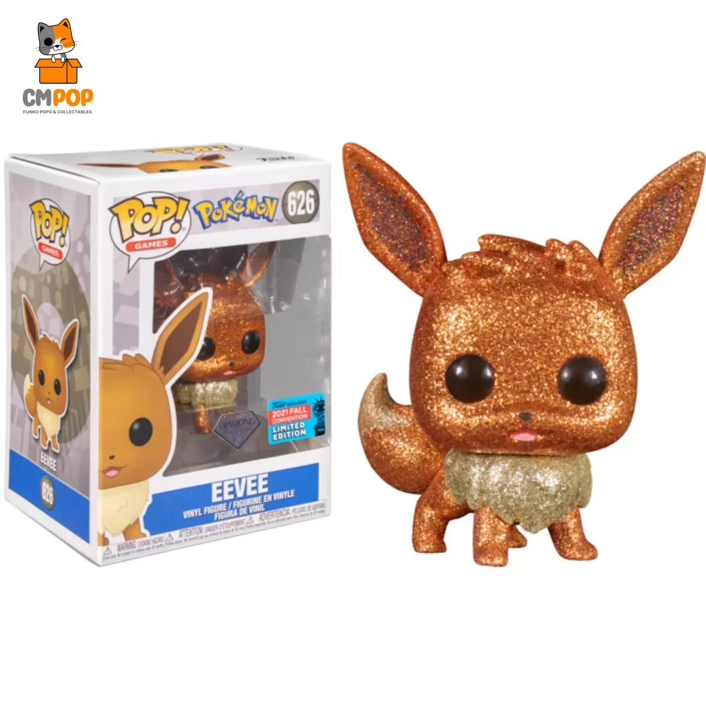 Eevee- #626 - Funko Pop! Games Pokémon Diamond Collection 2021 Summer Convention Limited Edition Pop