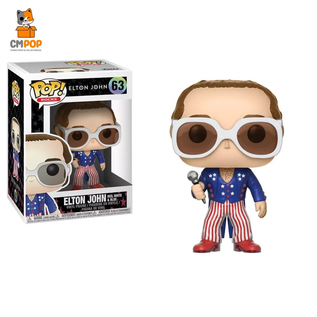 Elton John (Red White & Blue) - #63 Funko Pop! Rocks