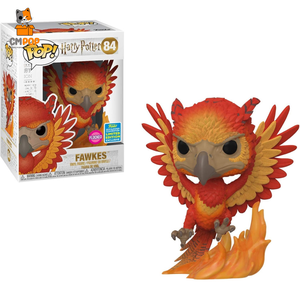 Fawkes - #84 Funko Pop! Harry Potter Flocked 2019 Summer Convention Limited Edition Exclusive Pop