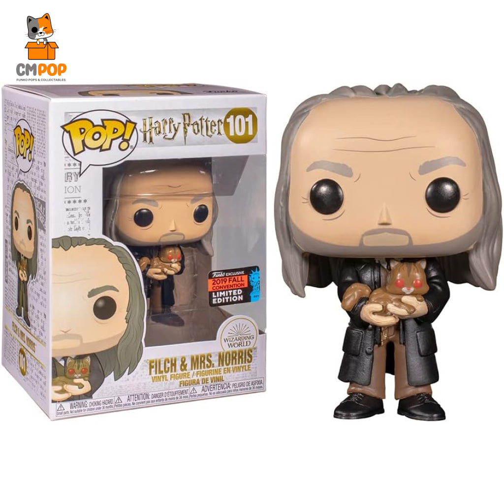 Filch & Mrs Norris #101 - Funko Pop! Harry Potter 2019 Fall Convention Limited Edition Pop Oob