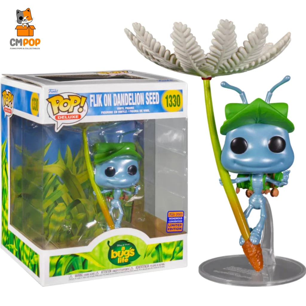 Flik On Dandelion Seed - #1330 Funko Pop! Deluxe Disney A Bugs Life 2023 Wonderous Convention