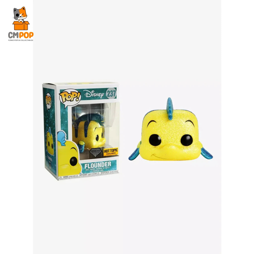 Flounder #237 - Funko Pop! Disney The Little Mermaid Diamond Collection Hot Topic Exclusive Pop