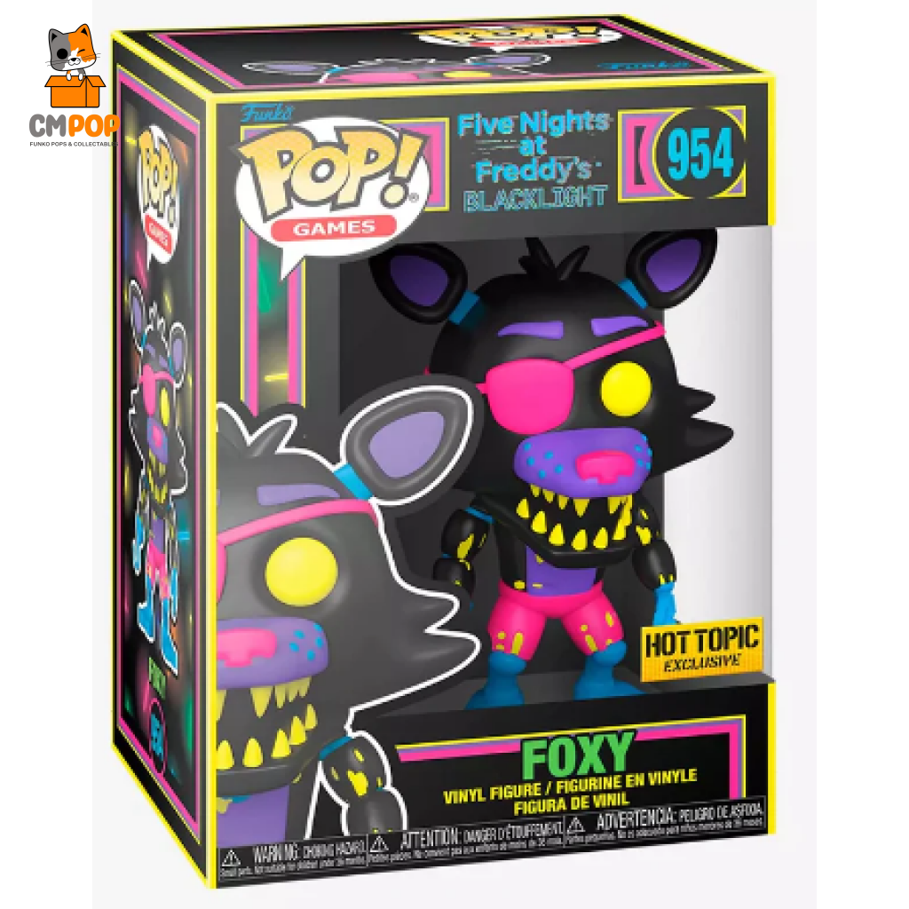 Foxy Blacklight - #954 Funko Pop! Five Nights At Freddys Hot Topic Exclusive Pop