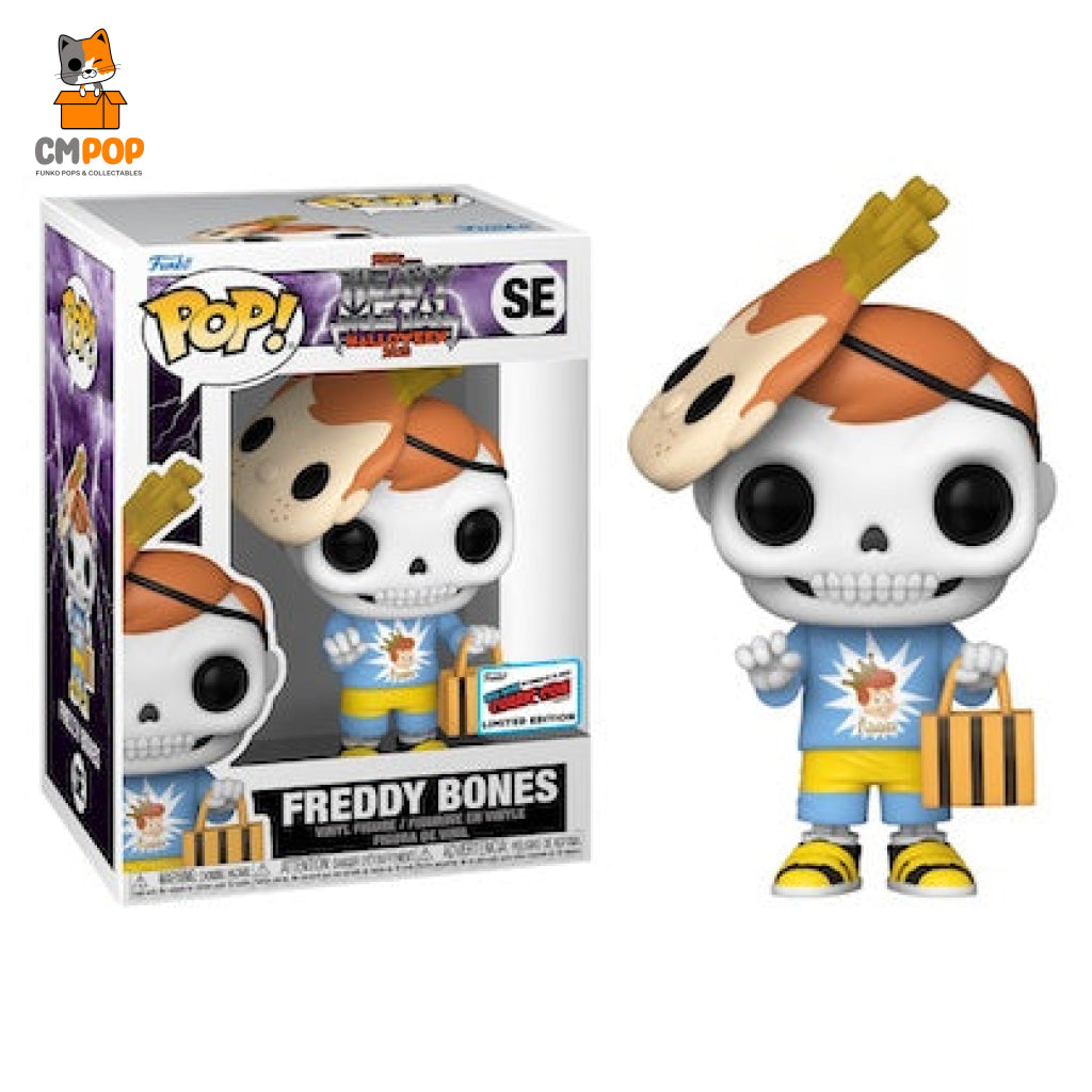 Freddy Bones - #Se Funko Pop! Nycc 2023 Stickered Convention Exclusive Heavy Metal Halloween Pop