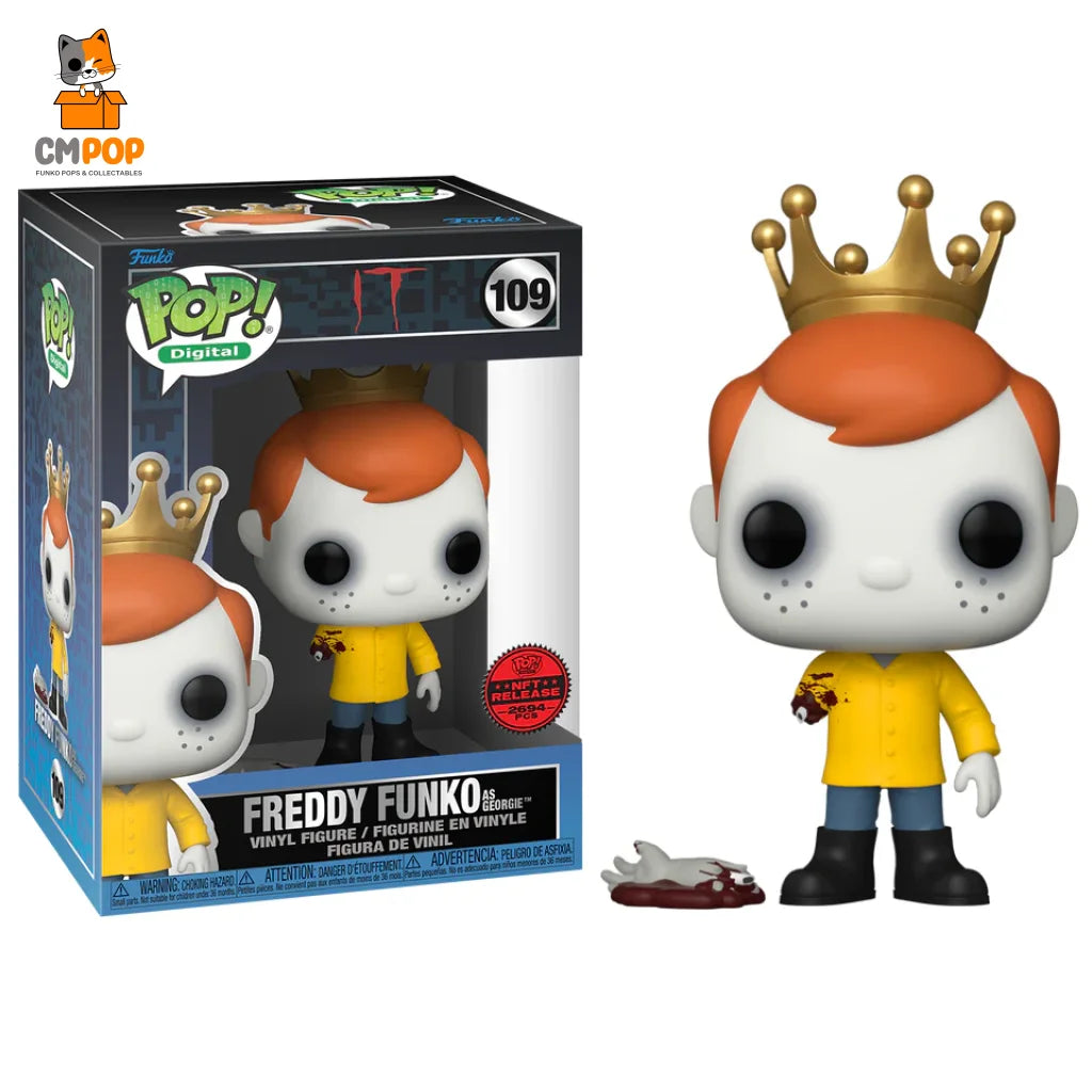 Freddy Funko As Georgie - #109- Pop! Digital It Nft Release 294 Pieces Pop