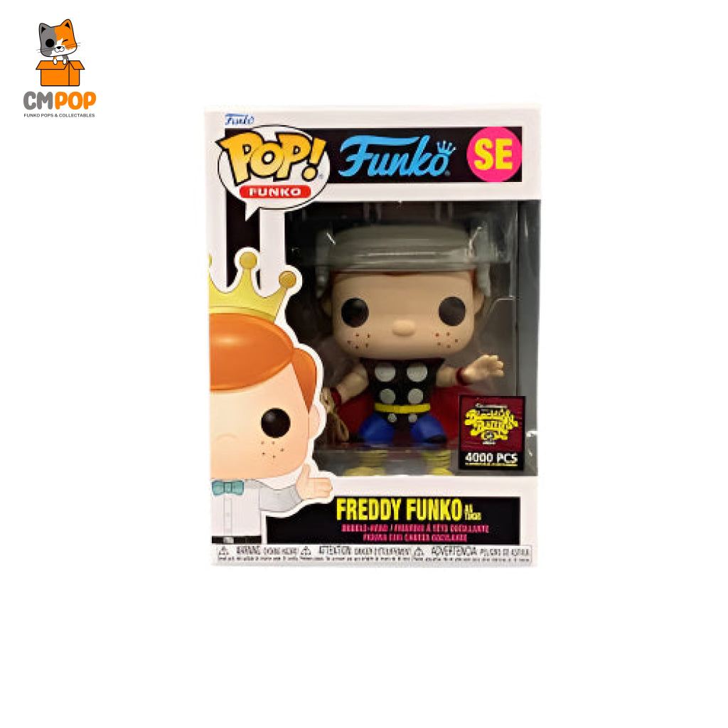 Freddy Funko as Thor - SE - Funko Pop! - Funko Fundays Blacklight Battle - 4,000 PCS Limited Edition Funko Pop