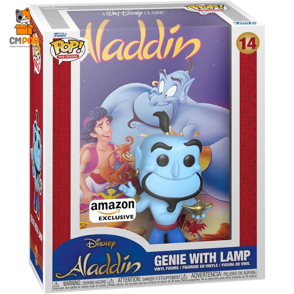 Genie With Lamp - #14 Funko Pop! Vhs Covers Disney Aladdin Amazon Exclusive Pop