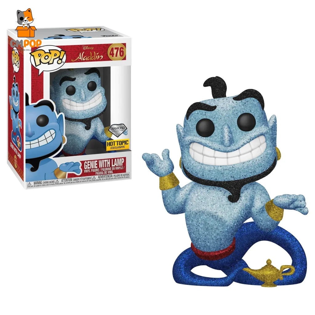 Genie With Lamp - #476 Funko Pop! Disney Aladdin Diamond Collection Hot Topic Exclusive Pop