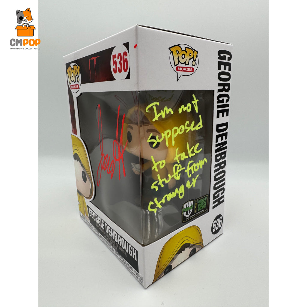 Georgie Denbrough - #536 Funko Pop! Movies It Signed By Jackson Robert Scott Certified Pop