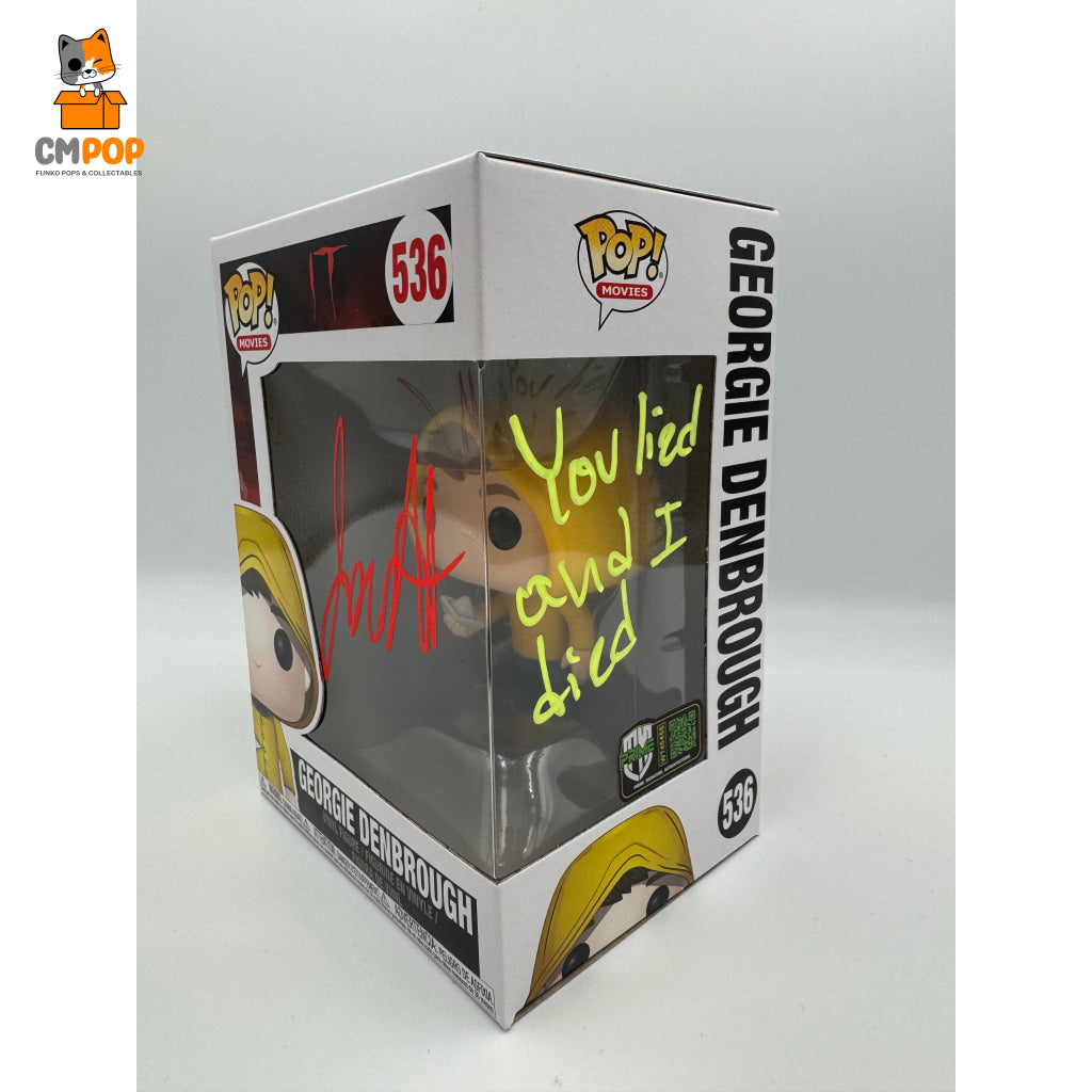 Georgie Denbrough - #536 Funko Pop! Movies It Signed By Jackson Robert Scott Certified Pop