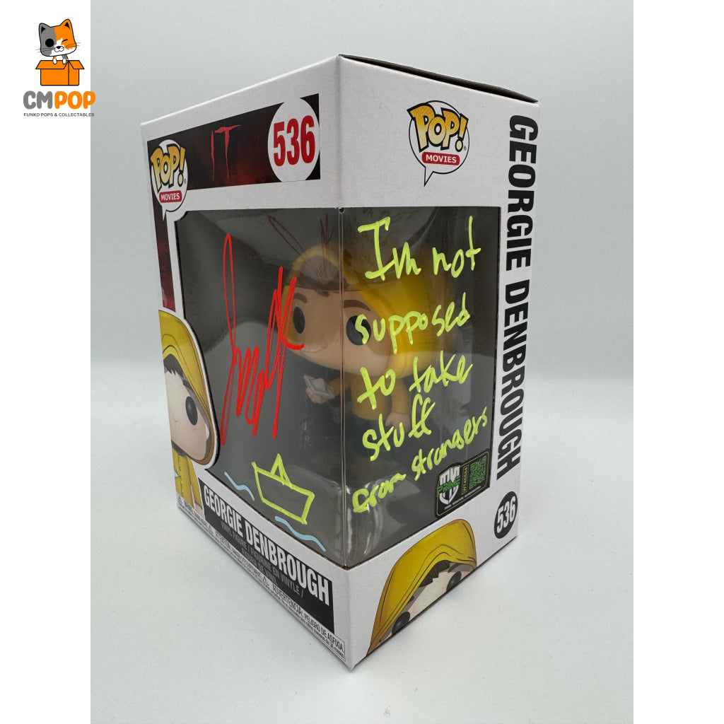 Georgie Denbrough - #536 Funko Pop! Movies It Signed By Jackson Robert Scott Certified Pop