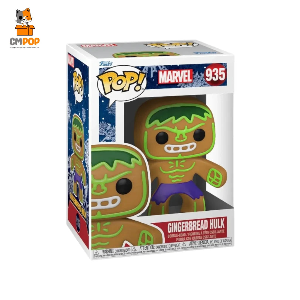 Gingerbread Hulk - #935 Funko Pop! Marvel 8.5/10 Condition Pop