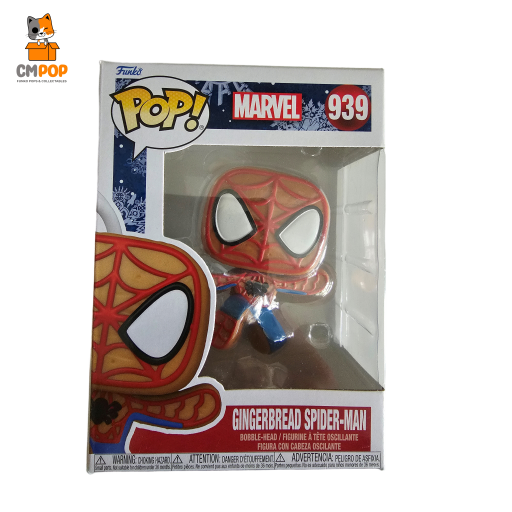 Gingerbread Spider-Man - #939 Marvel 8.5/10 Condition Funko Pop