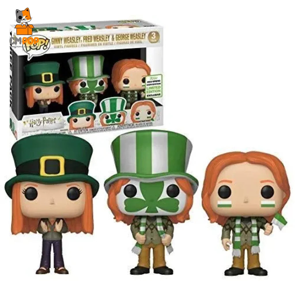 Ginny Weasley Fred & George - 3 Pack Funko Pop! Harry Potter 2019 Spring Convention Limited Edition