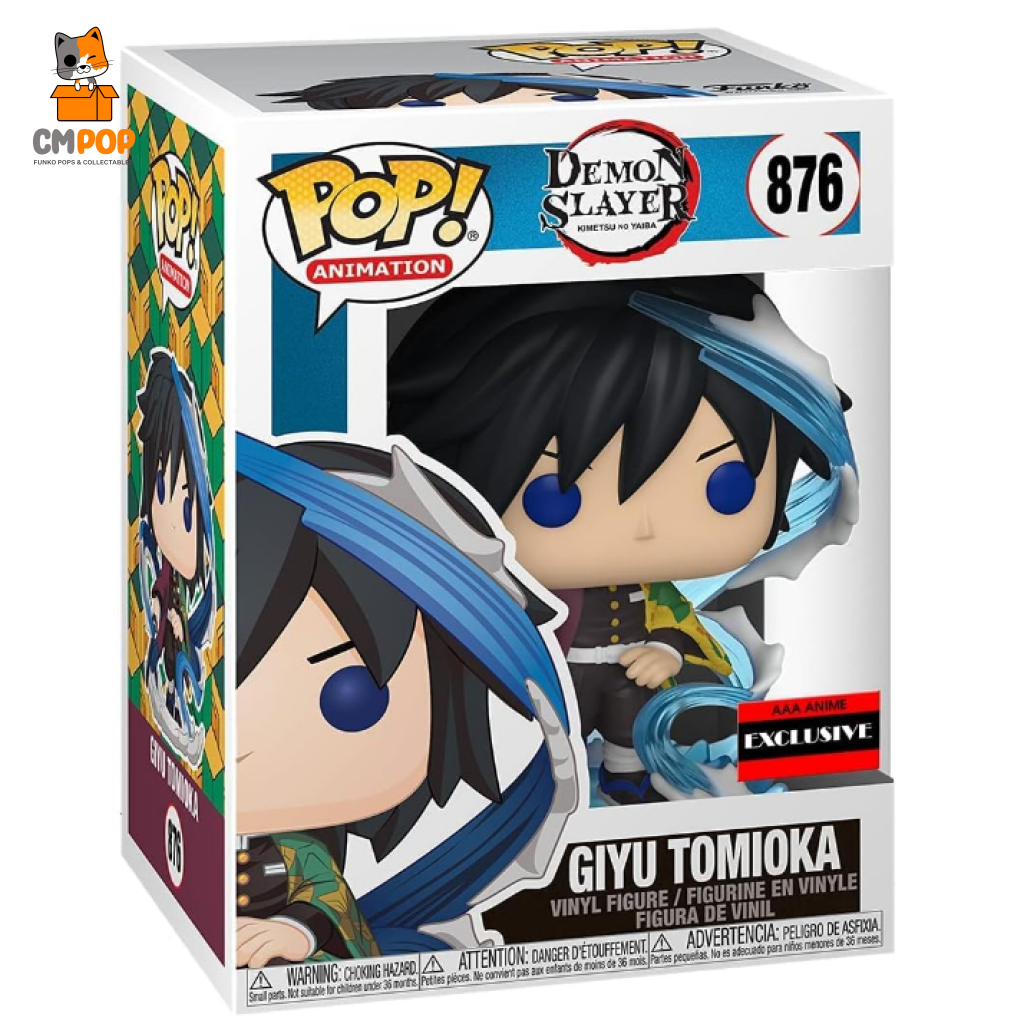 Giyu Tomioka - #876 Funko Pop! Demon Slayer Aaa Anime Exclusive Pop