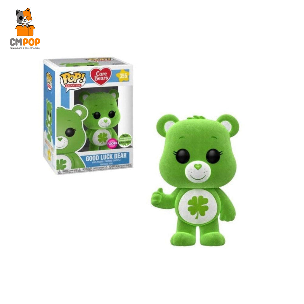 Good Luck Bear - #355 Funko Pop! Animation Care Bears Flocked 2018 Spring Convention Exclusive Pop