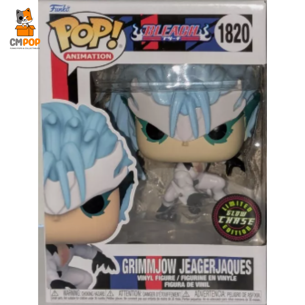 Grimmjow Jeagerjaques - #1820 Funko Pop! Bleach Animation Glow Chase Exclusive Pop