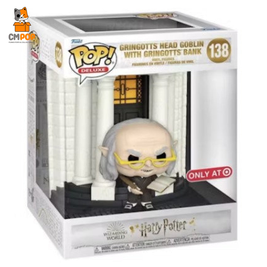 Gringotts Head Goblin With Bank - #138 Funko Pop! Pop Deluxe Harry Potter Target Exclusive