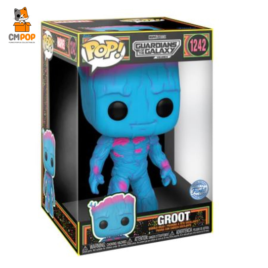 Groot 10 Inch Black Light - #1242 Marvel Guardians Of The Galaxy Exclusive Funko Pop