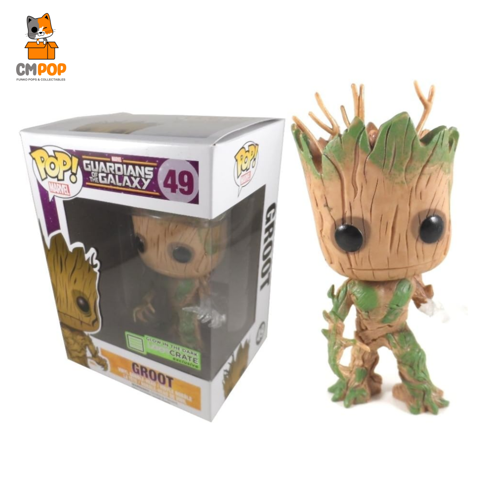 Groot - #49 Funko Pop! Guardians Of The Galaxy Marvel Gitd Loot Crate Exclusive Pop