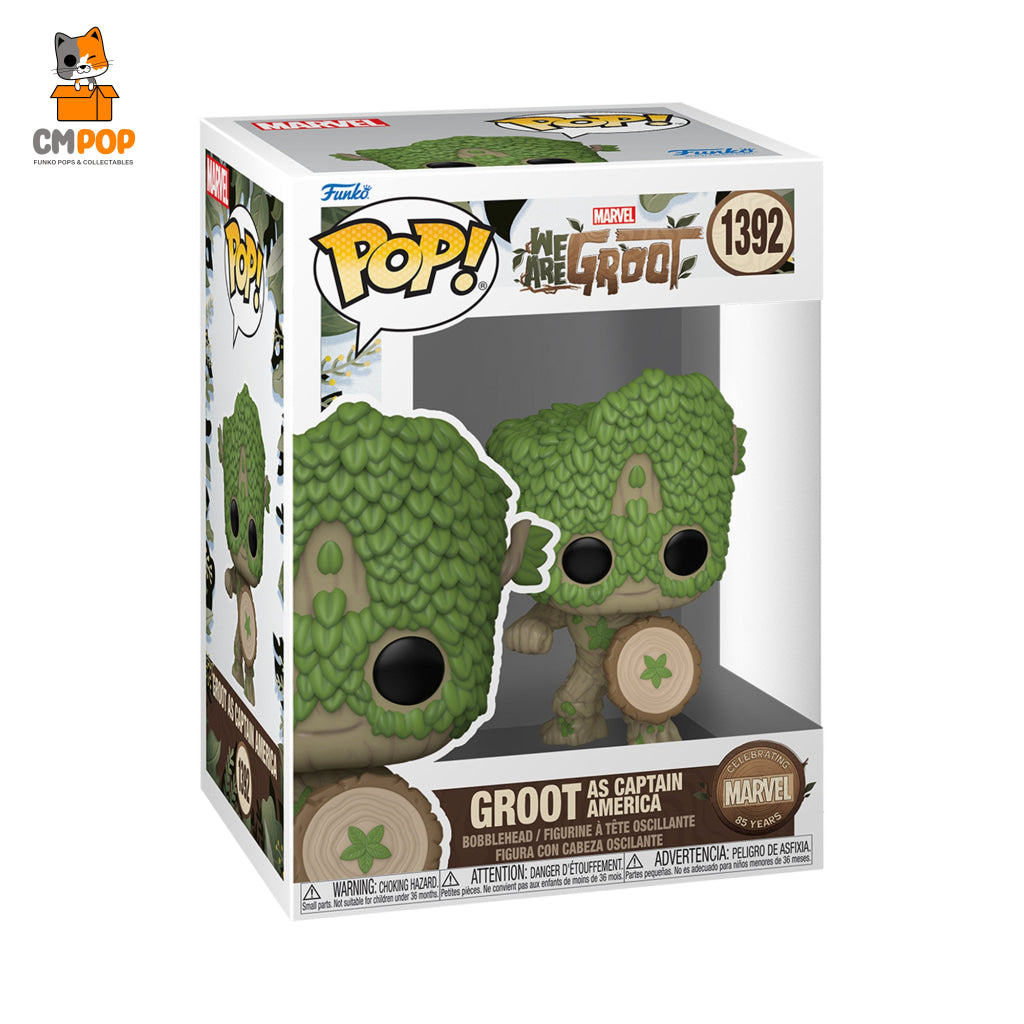 Groot As Captain America - #1392- Funko Pop! We Are Marvel Pop