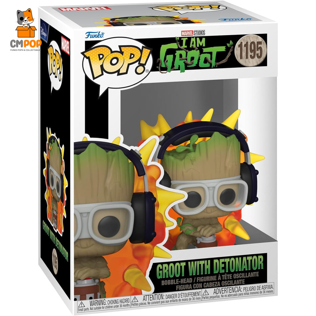 Groot With Detonator Button - #1195 Funko Pop! I Am Marvel Special Edition Exclusive Pop