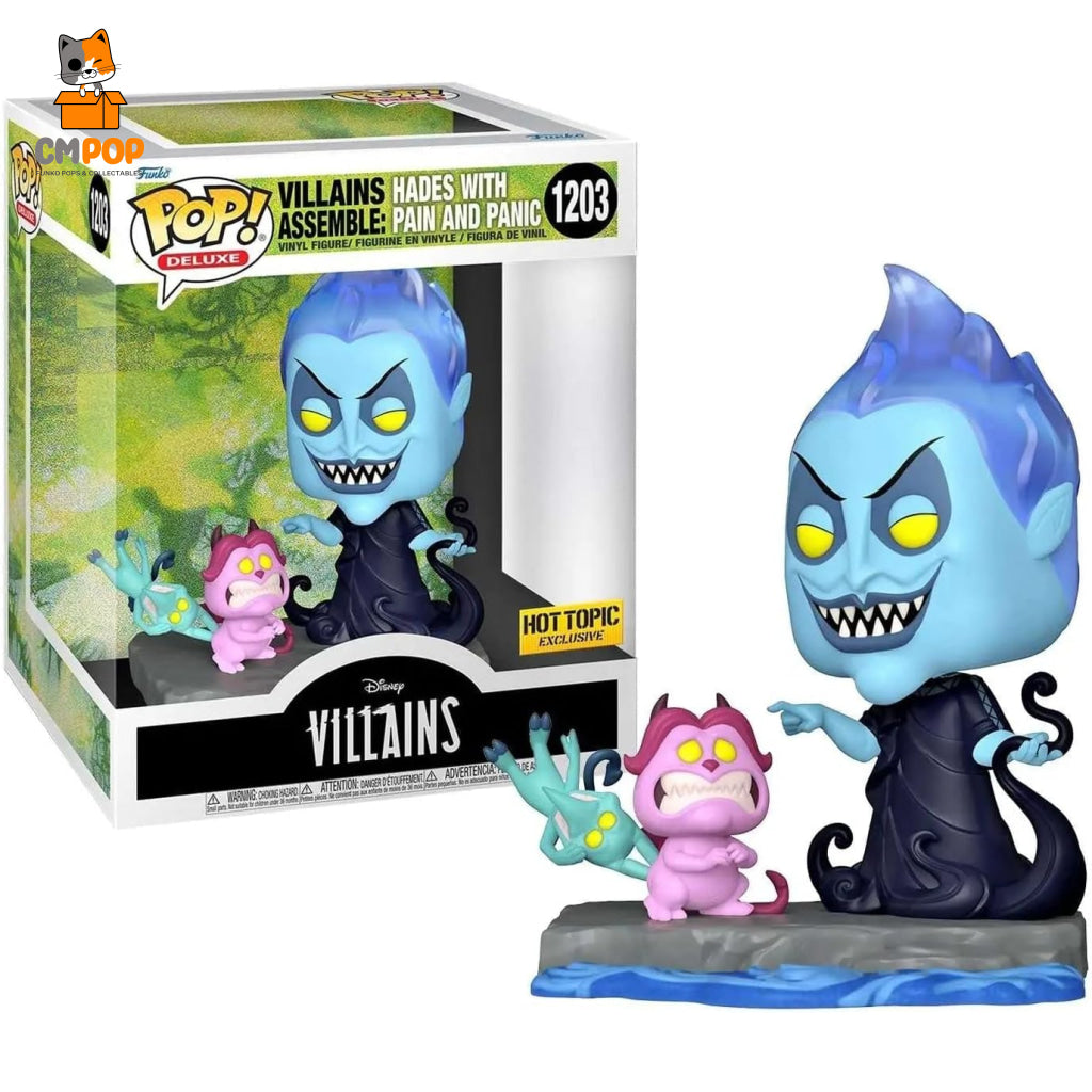 Hades With Pain And Panic #1203 - Funko Pop! Deluxe Disney Villains Assemble Hot Topic Exclusive