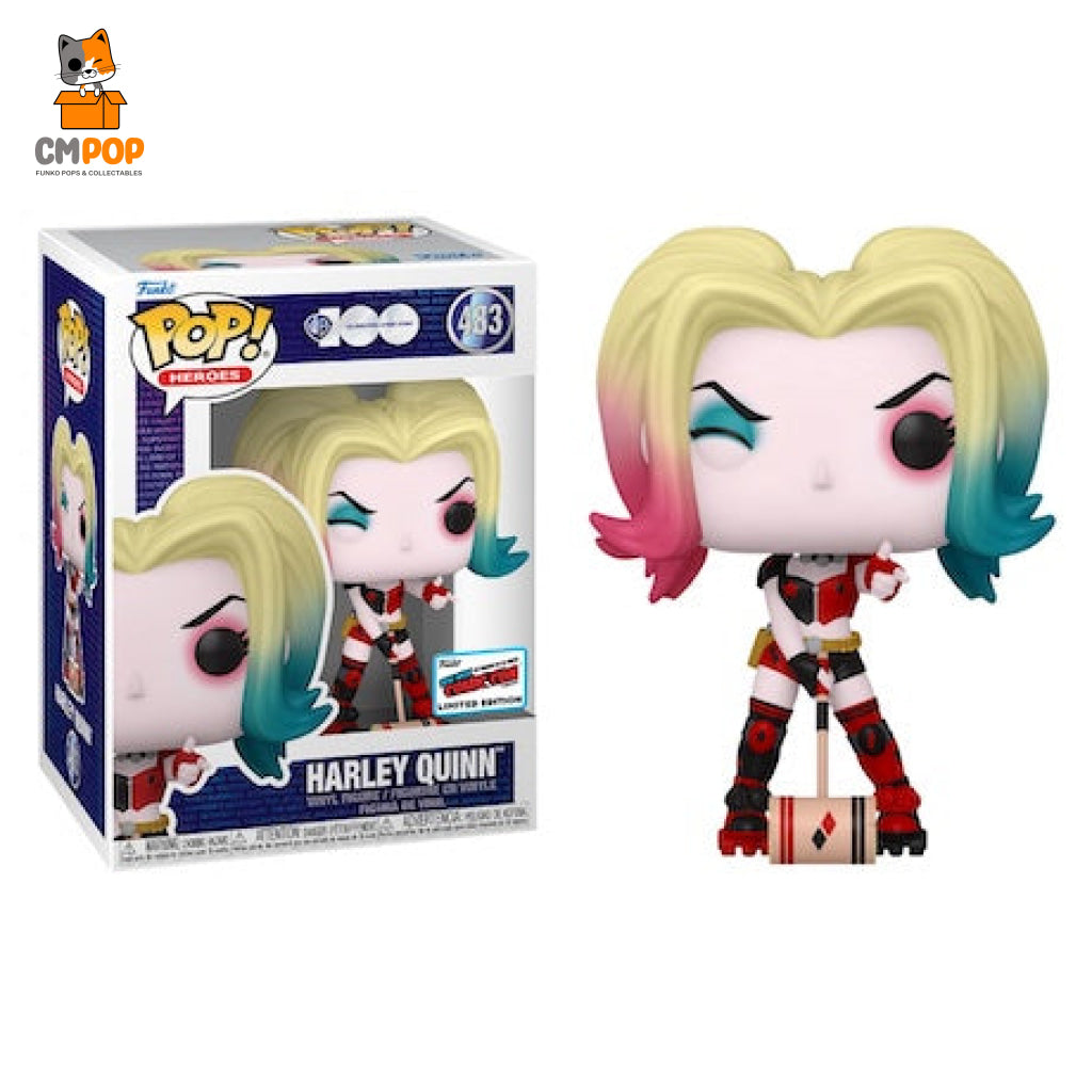 Harley Quinn - #483 Funko Pop! Dc Nycc 2023 Stickered Convention Exclusive Pop