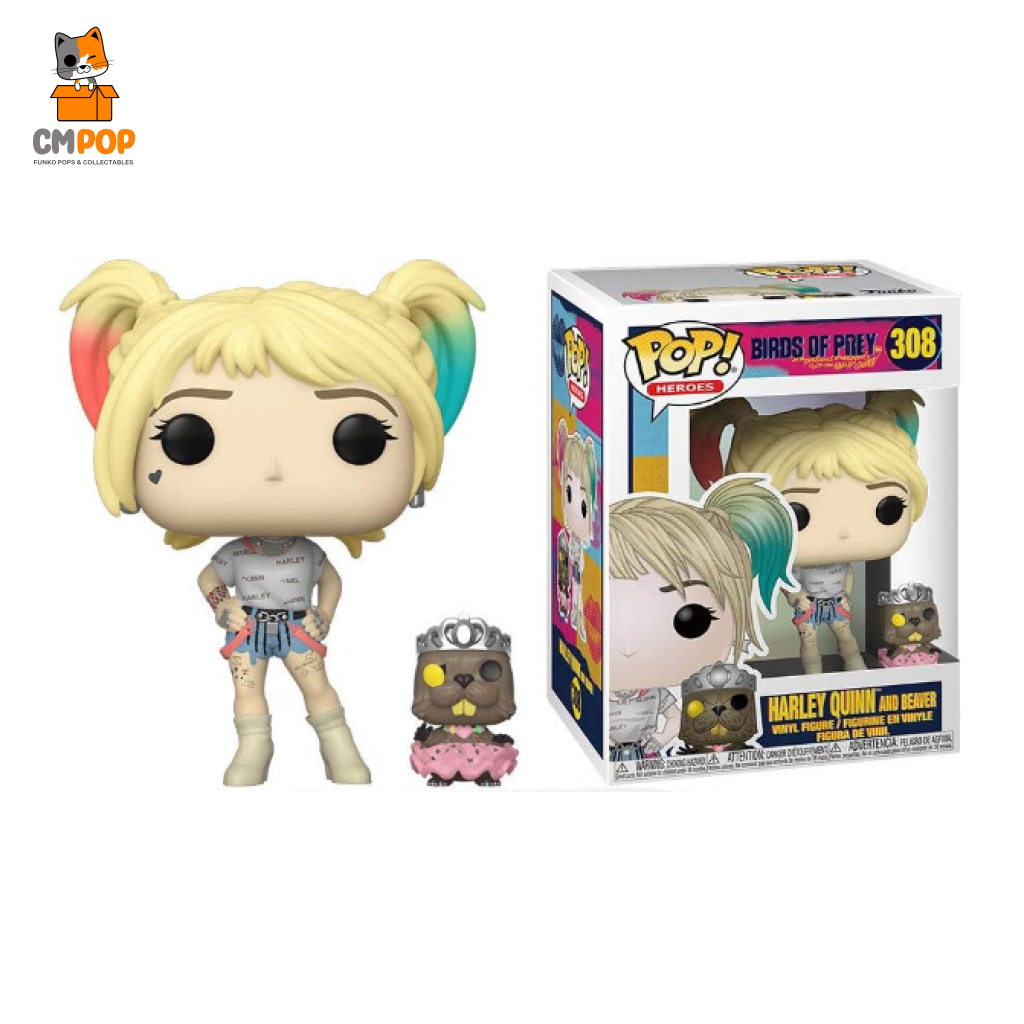 Harley Quinn And Beaver - #308 Funko Pop! Dc Birds Of Prey Pop