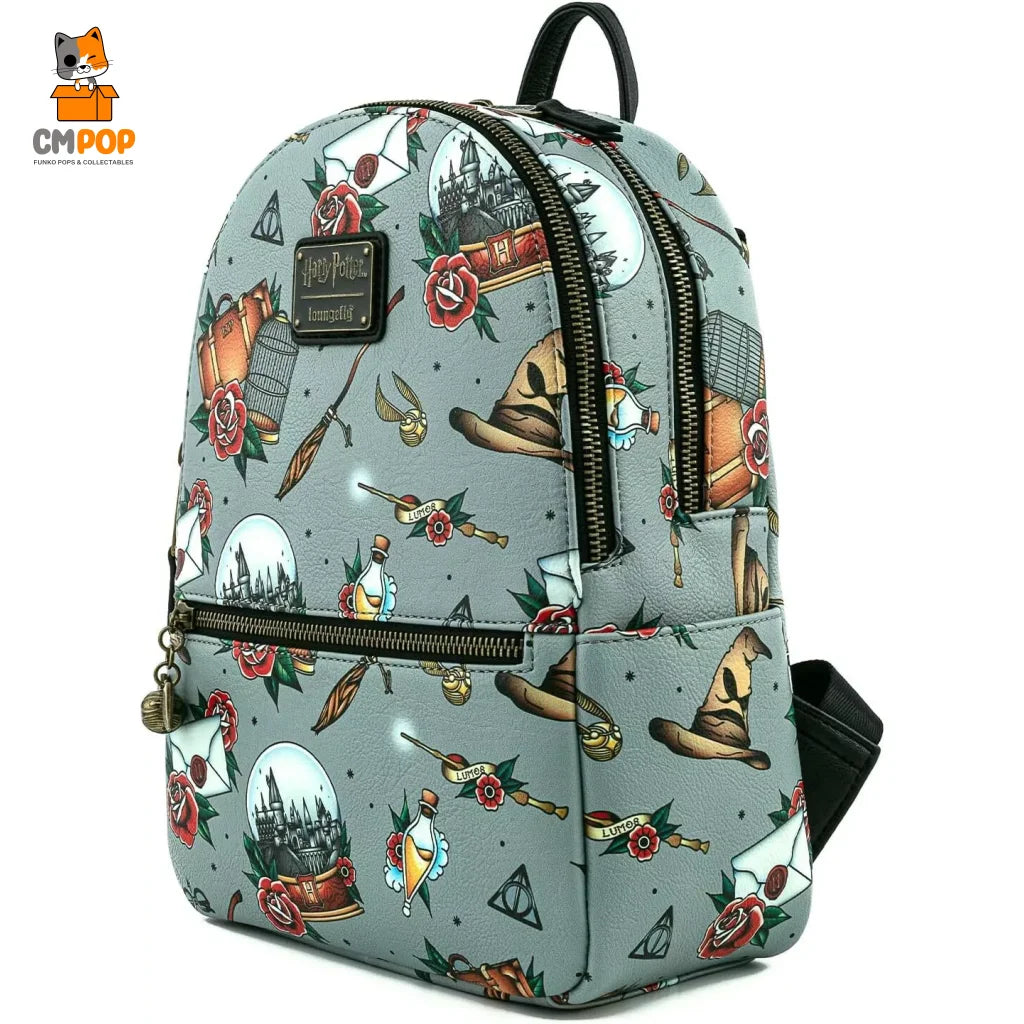 Harry Potter Tattoo Aop Mini Backpack - Loungefly