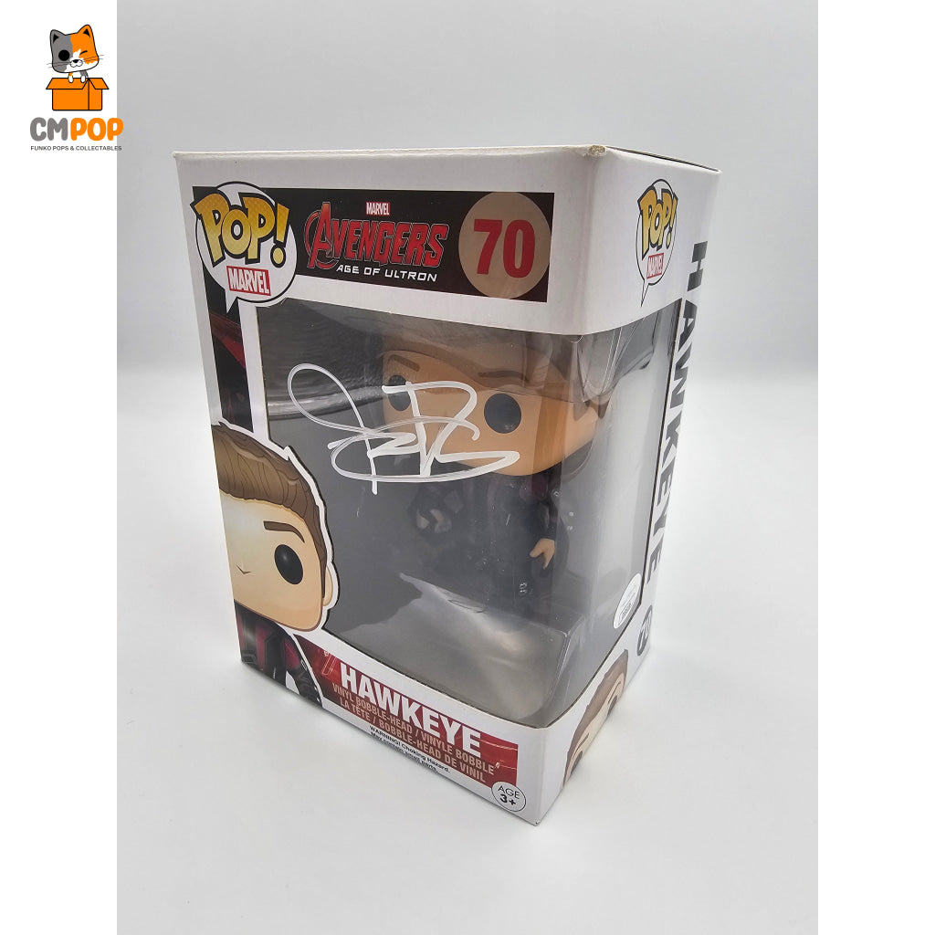 Hawkeye - #70 Funko Pop! Marvel Avengers Age Of Ultron Signed By Jeremy Renner Certified Pop